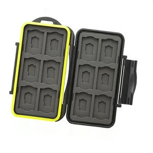Memory Card Case hard protector box storage holder fits 12 SD cards and 12 micro SD cards