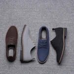Men Shoes Casual Dress Formal Oxfords Wing Tip Suede Leather Flats Lace Up Big Size 38-48