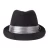 Import Men Women Black Custom Fedora Hat Ribbon Short Brim Trilby Caps from China