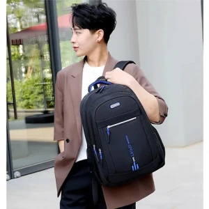 Mens black waterproof bookbags custom travel Oxford computer sac a dos college school student laptop backpack bags