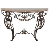 Metal Console Table With Marble Top