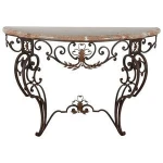 Metal Console Table With Marble Top