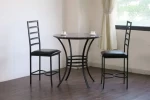 metal marble dining tables with 2 chair faux marble dining room sets round table