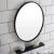 Import metal wall round decorative bathroom black framed mirror for hotel project from China