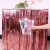 Import Metallic Foil Fringe Table Skirt Foil Tassel Fringe Table Skirt Rose Gold Table Skirts Tinsel String for Party decoration from China