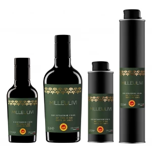 Milleulivi - Extra virgin olive oil DOP TERRA DI BARI CASTEL DEL MONTE- Bottle 500 cc-  Medium Fruity  - 100% Italian