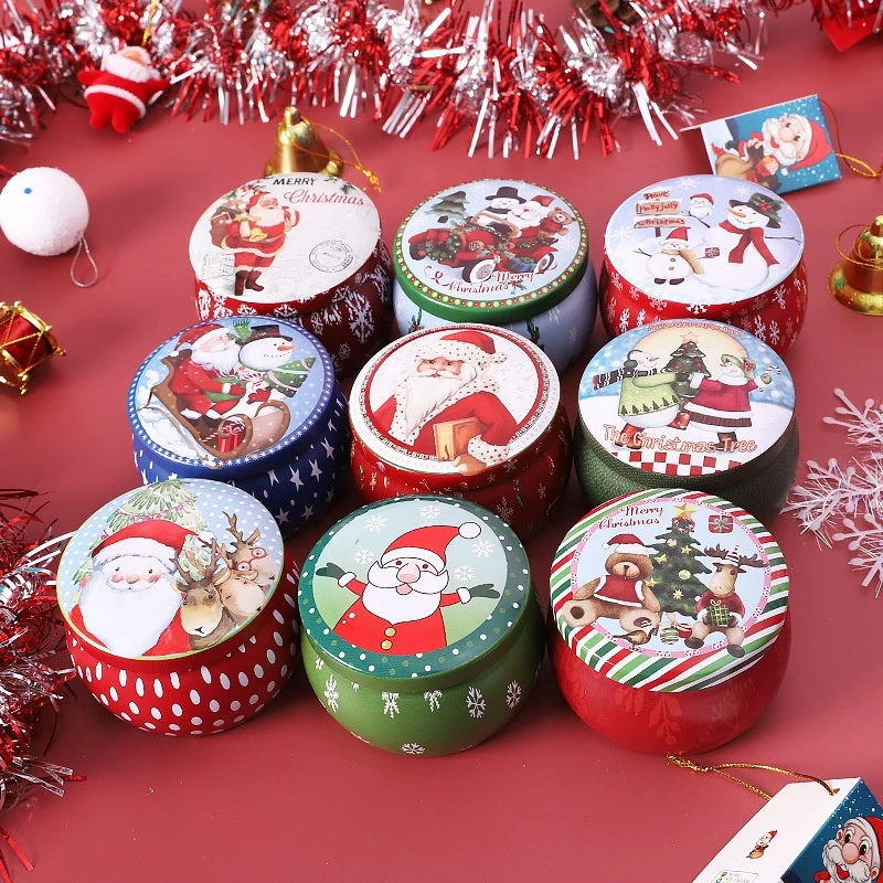 Mini Gift Jewelry Cookie Candy Tea Tin Boxes Storage Round Drum Tinplate Box