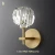 Import Modern Design Brass wall mounted bathroom Crystal Glass Wall lamp from China