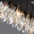 Import Modern indoor lighting warm household dinning room rectangular black crystal chandelier from China