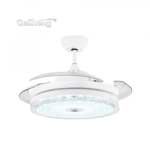 Modern invisible design fan ABS blades remote control 42inch modern ceiling fans with light crystal led