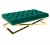 Import Modern Style Velvet Tufted Ottoman Bench with Polished Brass X-Base Frames from China
