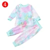 Modern Stylish Autumn Children Kids Sleepwear Baby Pajamas Sets Baby Boys Tie-dye Print pyjamas Nightwear Girls Night Clothes