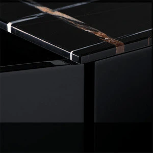 Modern wooden storage sideboard cabinet design hammered brass base cast copper handle and high gloss black lacquered wood