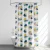 Import Monad Chinese Manufacture Blue Geometric Bathroom Decorative Set Shower Curtain from China