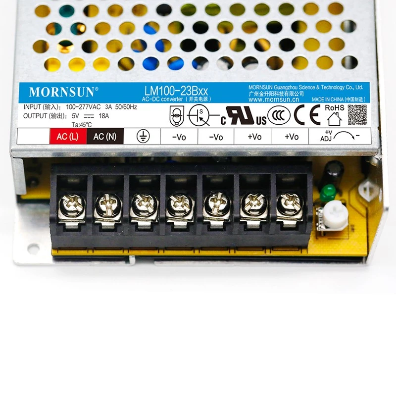 Mornsun led power supply AC/DC Enclosed Industry 5V/12V/15V/24V/36V/48V/100W  Switching Power Supply LM100-23BXX smps
