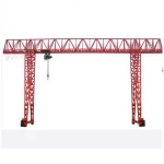 Movable cabin control double girder container gantry crane with cantilever