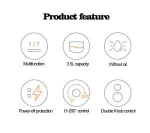 Multifunction electric air fryer large capacity home appliances french fries cakes roasted chicken