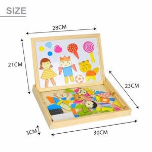 Multifunctional Learning Magnetic Puzzle Montessori Toy Wooden Educational Toy for Kids