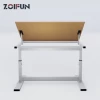 Multiple function bedroom students drawing desk wooden adjustable 3 level drafting table one piece
