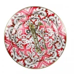 Muslim Ramadan Plates set Party Wedding Decoration 3 Tier Plate Cake Stand With Ceramic Material Cup Cake Plate