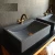 Import Natural Gray Granite Stone Trough Bathroom Sink from China
