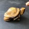 Natural high quality hand carved Tiger-Eye quartz animal tortoise for decoration