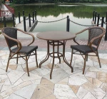 Natural Wood Look Rattan Restaurant Set Restaurant Chair Restaurant Furniture