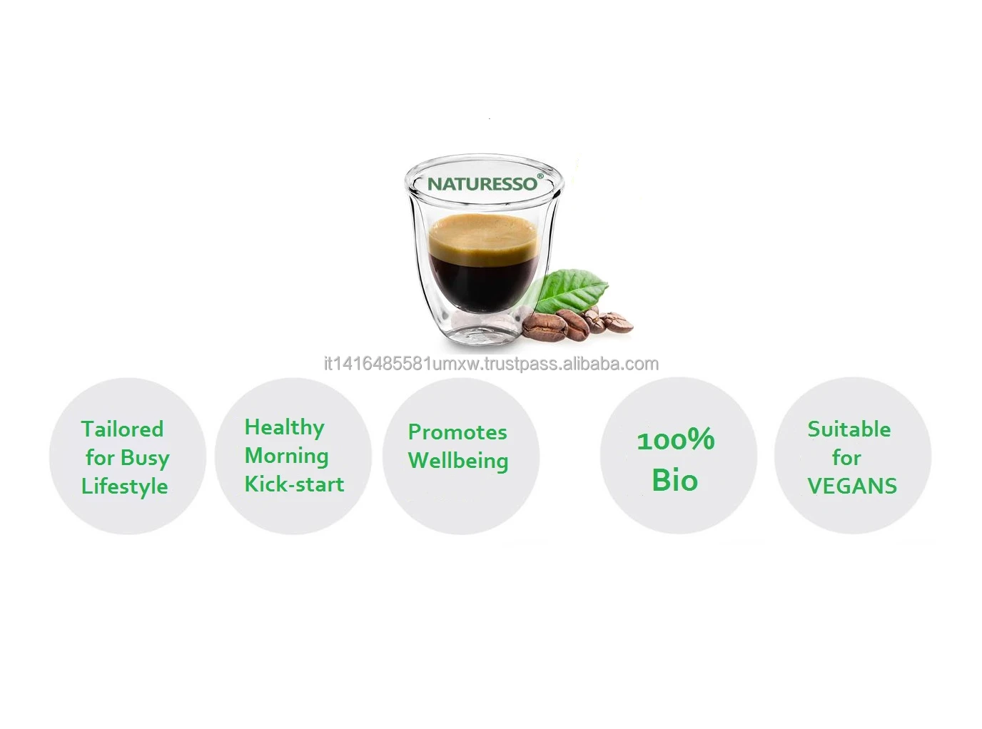 Naturesso 10 Herbs, ground organic coffee with 10 detoxifying herbs and spices, capsules compatible Nespresso in boxes of 100