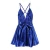 Import navy blue night deep low V neck short dresses ladies backless sexy club dress from China