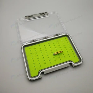 new arrival high quality fly fishing tackle box , Waterproof slim fishing silicone insert fly box for fishing