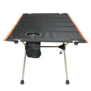 New Arrival Latest Design folding camping aluminum table lightweight outdoor table with cup holder
