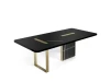 New Arrival Marble Dining Table Rectangle Marble Tables stainless steel dining Room furniture table