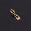 New Arrival Various  CZ Lightning  Spike Small Pendant Clicker Hoop Earring Up Lobe Piercing Jewelry