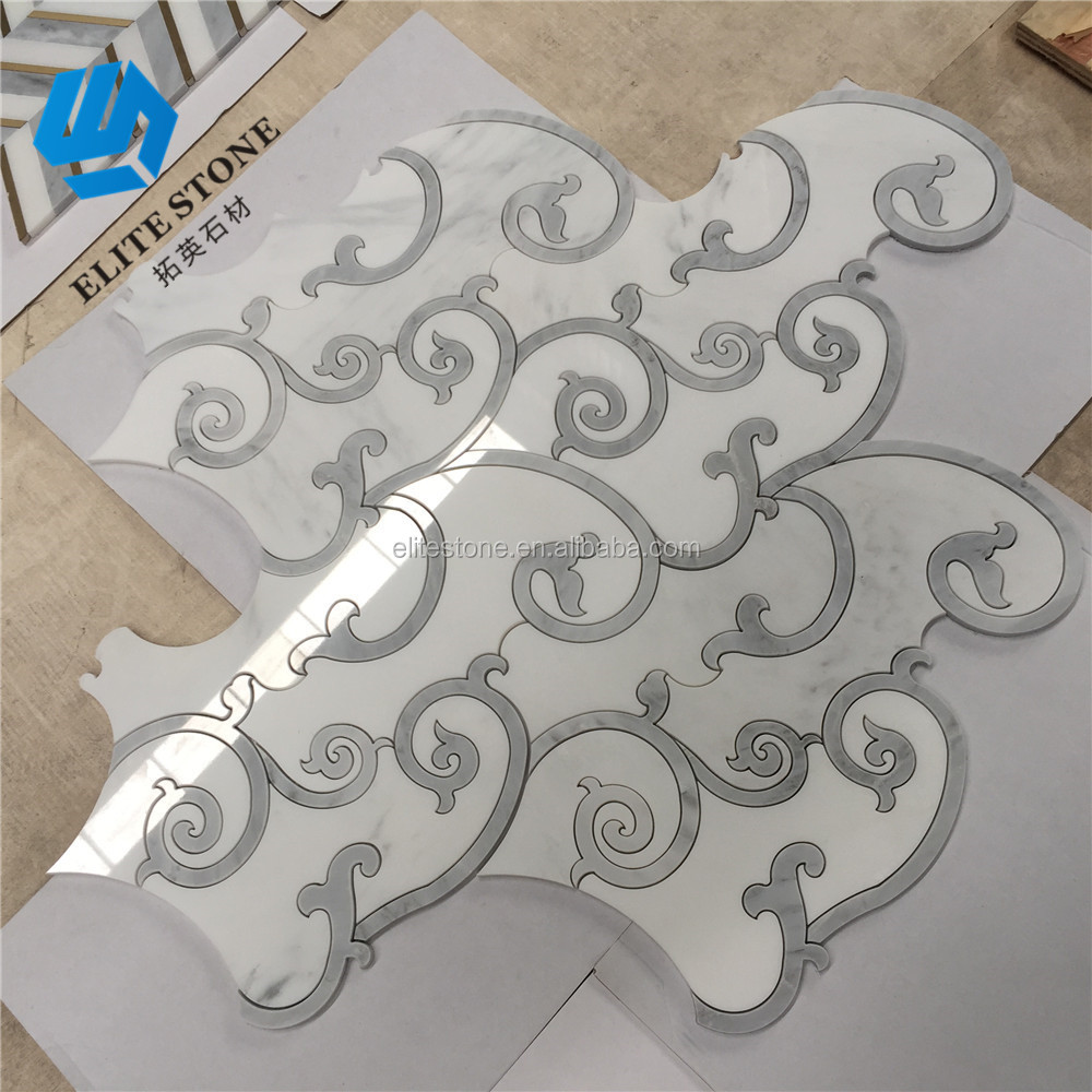 Buy New Arrival Waterjet Marble Mosaic Tiles Bathroom Tile Mosaic from ...