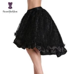 New Arrived 2 colors Choice Black And Brown Layered Petticoat Skirt Corset Skirt With Lace Size S-6XL
