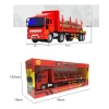 New Deign Log Transport Die Cast Mini Car Diy Toy Simulated Model timber transport wagon Truck Model For Kids