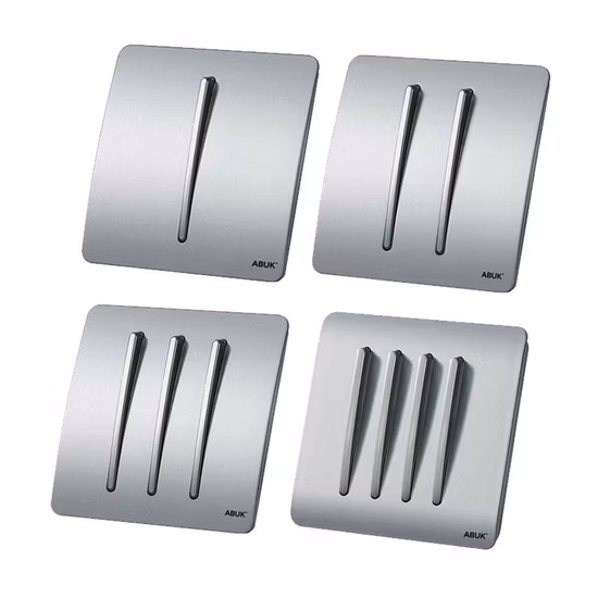 New Design 250V 10A 2 Gang 2 Way UK/EU Standard Push Button Wall Switches and Sockets Light Electric Switches for Home