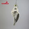 New design craft ornaments gold hanging glass conch for christmas tree decoration