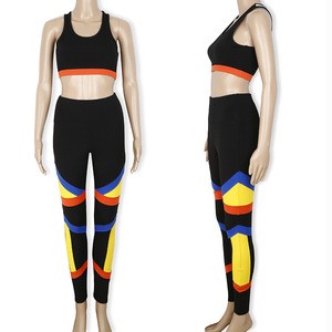 New design fitness custom yoga womens sports bra and legging set for women