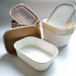 New Design Kraft Lunch Paper Box, Take Away Food Packaging Paper Box, Salad Dressing Food Container