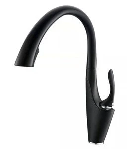 New Design ORB Swan Style Water-saving Single Lever hot and cold Pull Out Kitchen mixer with universal joint