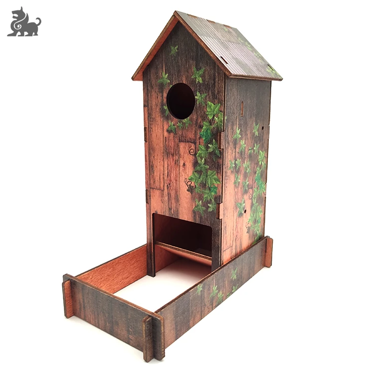 New Design Pet Product Custom Small Wooden Wingspan Birds Nest Wood Wingspan Bird House