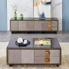 New Design Wooden With Glass Top TV Stand Cabinet With Storage Drawers