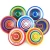 Import New Designed Multicolor Wooden Spinning Top for Kids from China