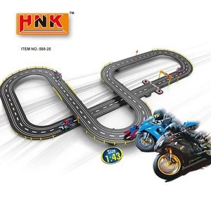 New kids funny magic plastic loop battery operated railway racing super track set toys rc slot car tracks with counter