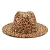 Import New Leopard Print Fedoras Hat Women Woolen Felt Wide Brim Jazz Hat Vintage British Jazz Hat Gentleman Elegant from China