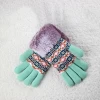 New Men Women Unisex Woolen Thermal Mittens Gloves Winter Thick Cotton Warm Knitting Full Finger Gloves