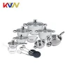 New Products Simple Style Stainless Steel 21pcs Cookware Set With Fry Pan