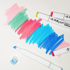 New Style 80 Colors Dual Tips Permanent Alcohol Drawing Marker Pen Packed in Bag Alcohol Marker Pen For Students