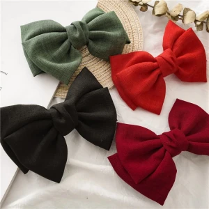 New style Bowknot hairpin Girls&#x27; all-purpose cloth Spring clip Jewelry woman hair bows accessories